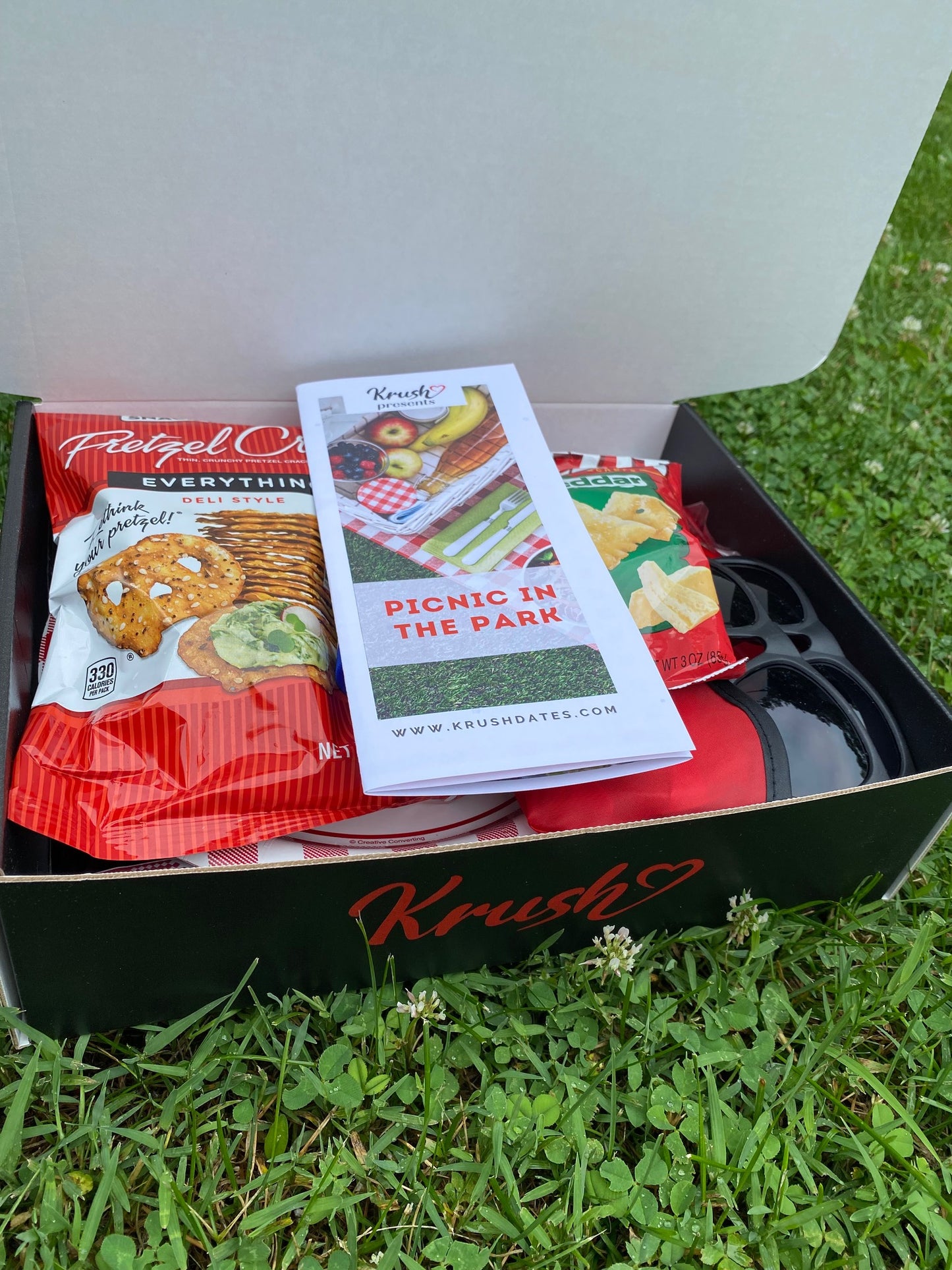 picnic date night, summer picnic, picnic for two, picnic in the park, date night box, krush dates, date box, date night subscription