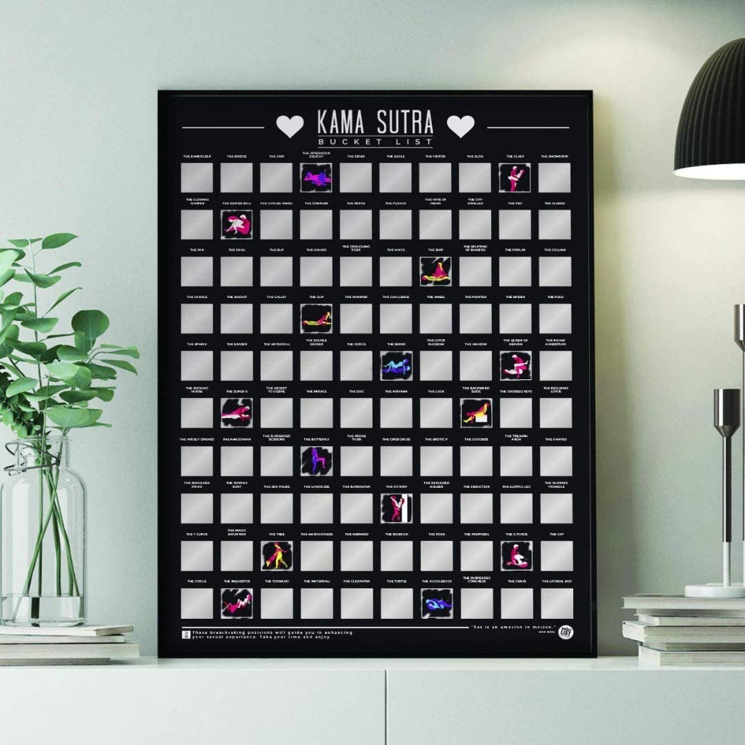 100 Kama Sutra Sex Positions Scratch Poster