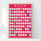 100 Dates Bucket List Poster, Scratch Poster for Couples