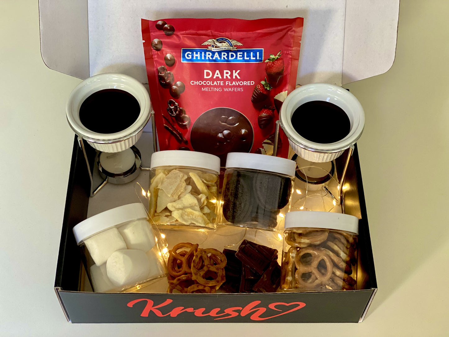 chocolate fondue, corporate teambuilding gift, corporate gift, employee appreciation gift box